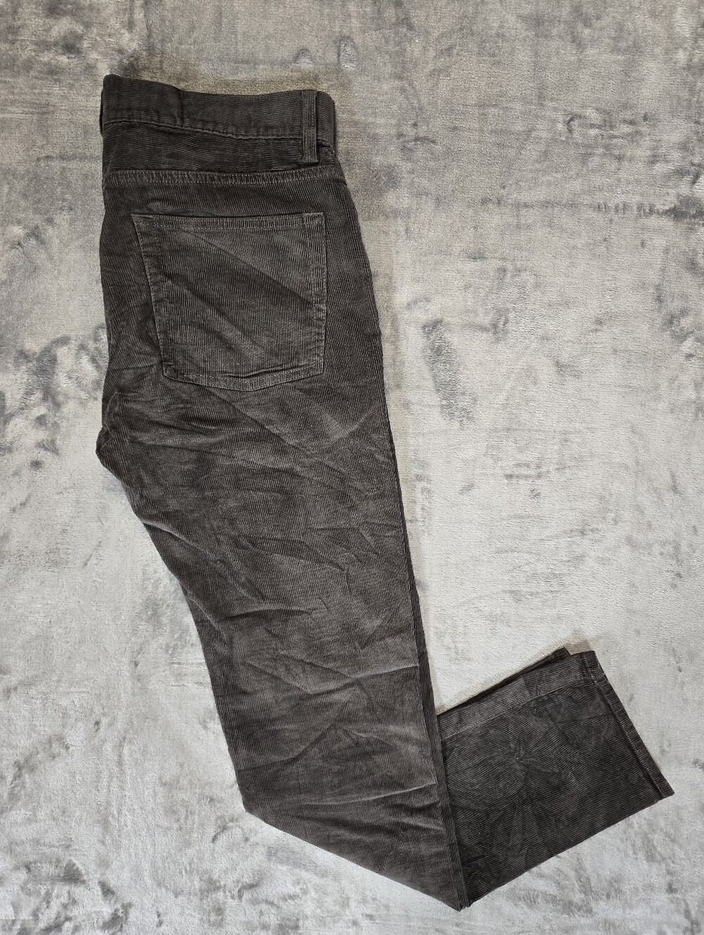 J. Crew 484 Slim Dark Gray Corduroy Pants Size 31x32 Fits 34x32